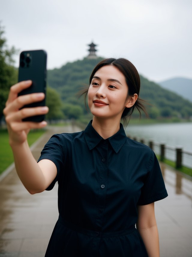 雨歇北山路·塔在雾里(AI生成)