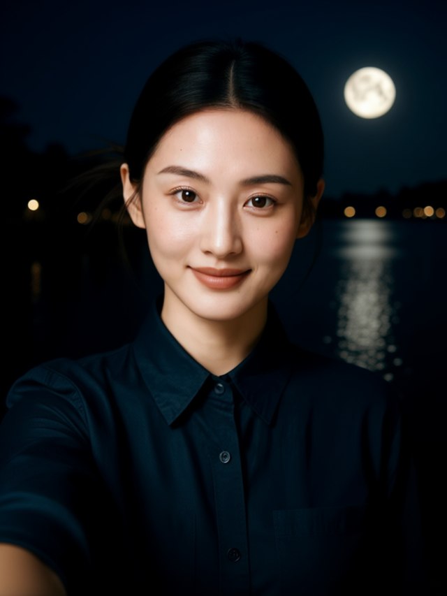 月出·湖路一条(AI生成)