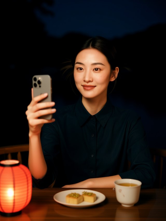 灯红·桂茶凉得正好(AI生成)