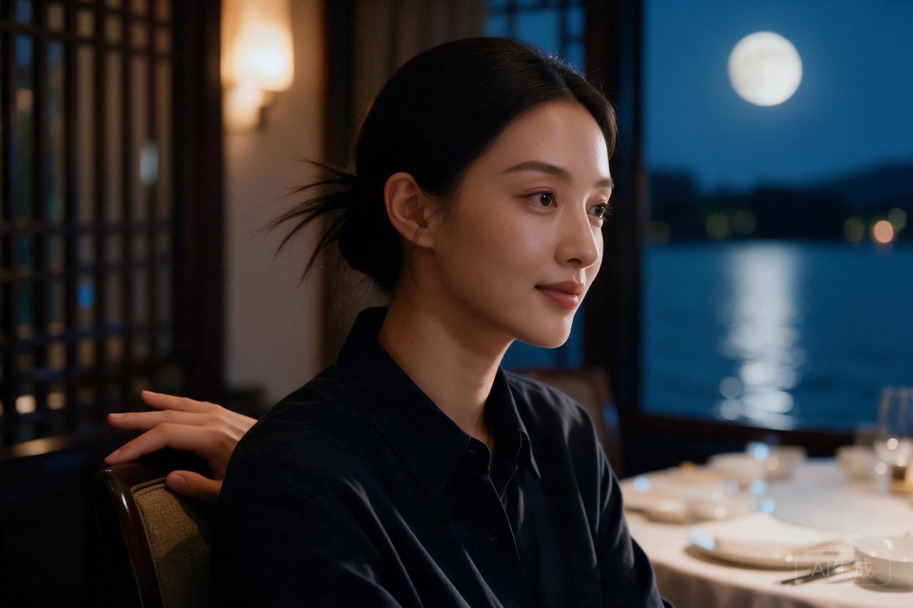 靠窗的座位·看湖,不看镜头(AI生成)