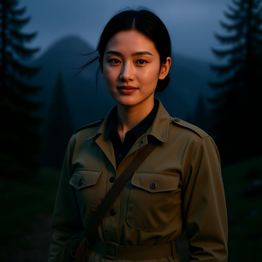 野外勘察（AI生成，服饰为无标识样式）